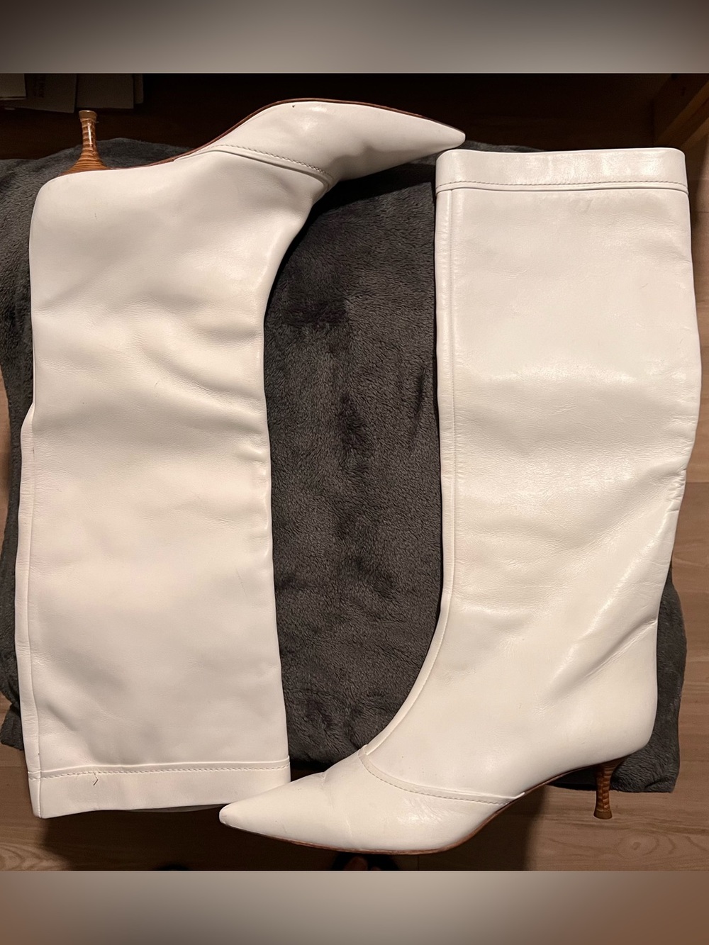 Women's White High Boots